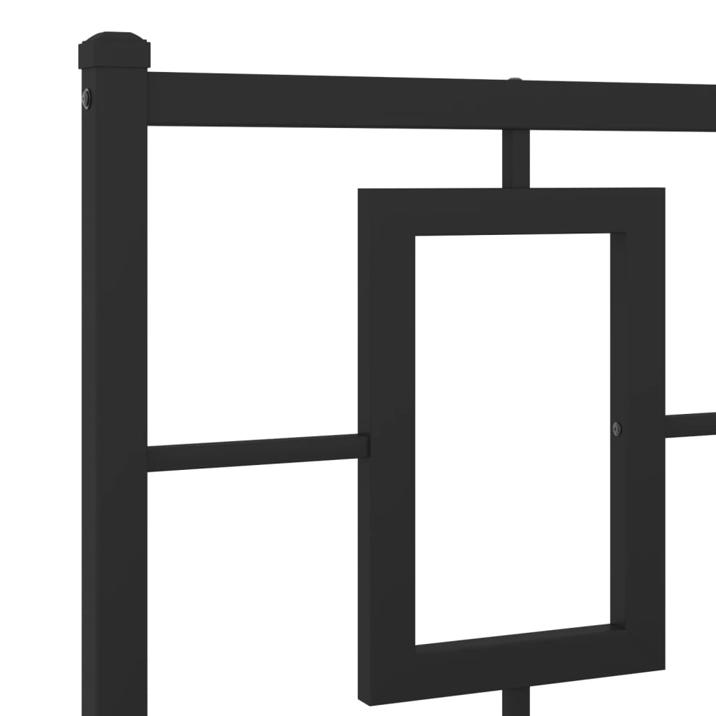 Metal Headboard Black 140 cm