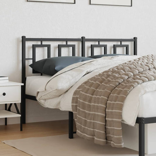 Metal Headboard Black 140 cm