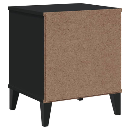 Sleek Black VIKEN Bedside Cabinet in Engineered Wood