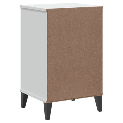 VIKEN White Engineered Wood Bedside Cabinet - Modern & Stylish