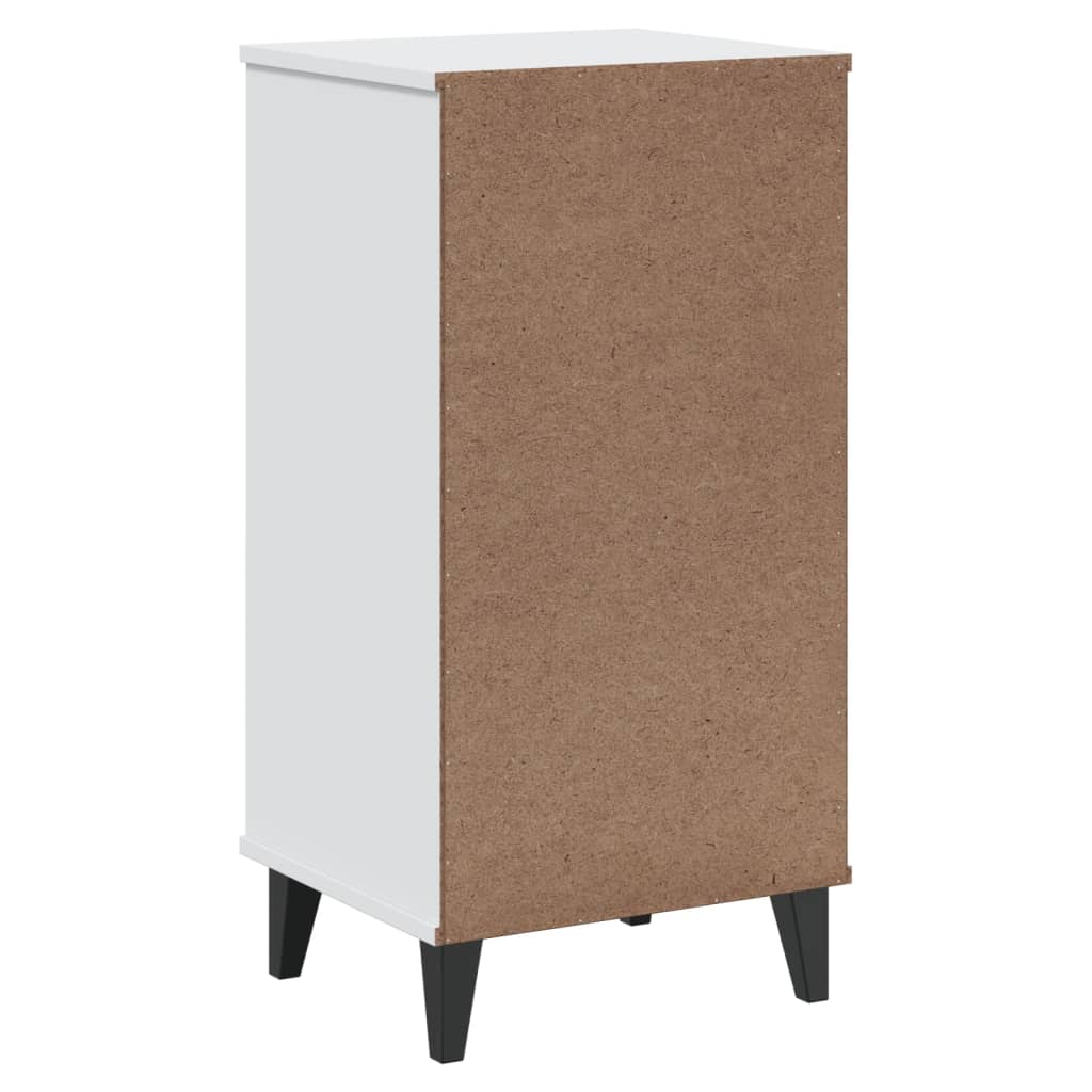 VIKEN White Bedside Cabinet - Elegant Engineered Wood Storage