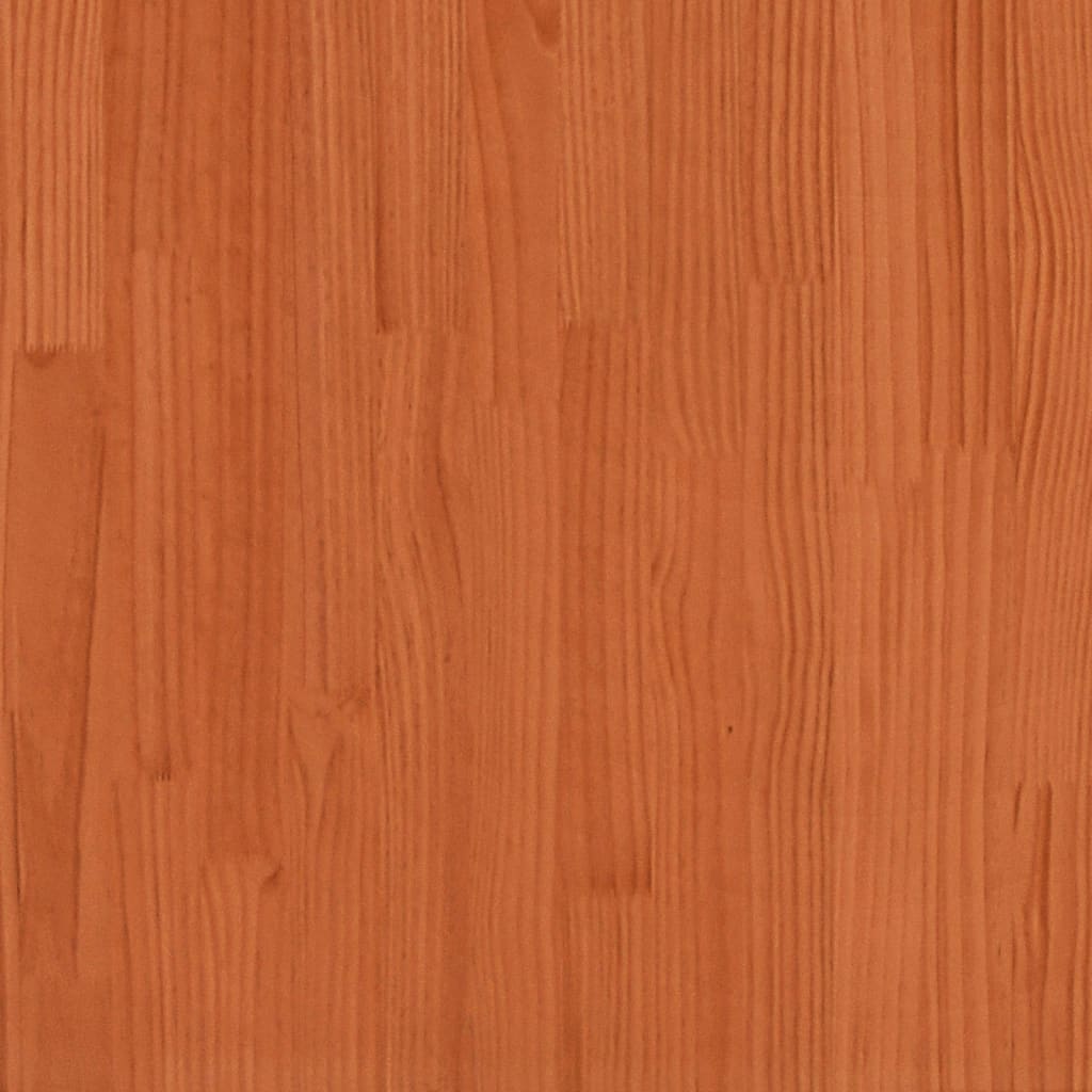 Wax Brown Solid Pine Double Bed Frame 135x190 cm - No Mattress