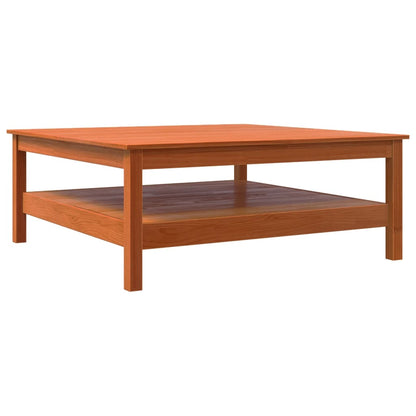 Coffee Table Wax Brown 100x100x40 cm Solid Wood Pine