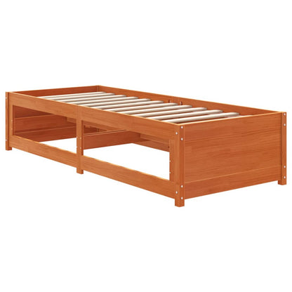 Wax Brown Solid Pine Day Bed Frame 90x200 cm - No Mattress