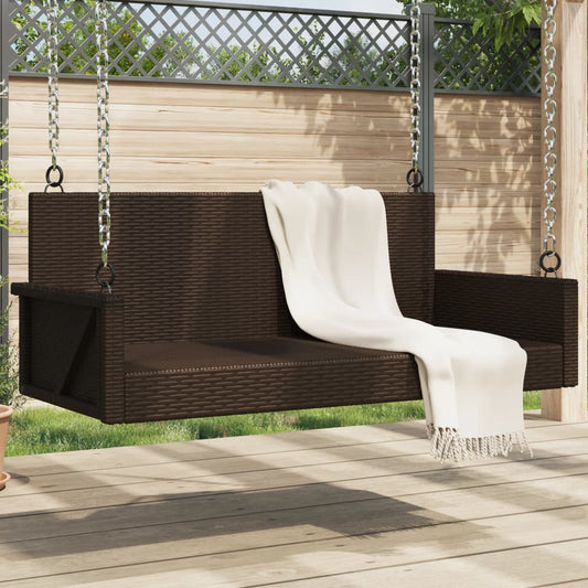Poly Rattan Swing Bench - 119x56x48 cm, Durable Outdoor Seating
