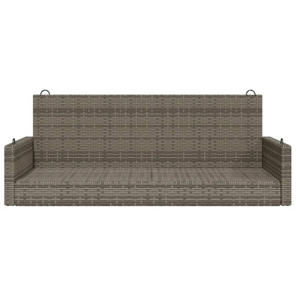 Outdoor Swing Bench Grey - 119x56x48 cm Poly Rattan