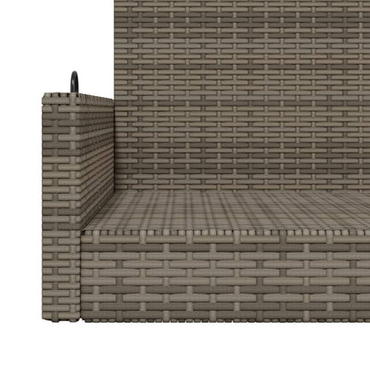 Outdoor Swing Bench Grey - 119x56x48 cm Poly Rattan