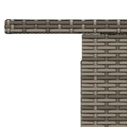 Garden Table with Glass Top Grey 100x55x73 cm Poly Rattan