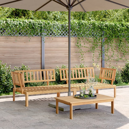 Solid Wood Acacia Garden Pallet Corner Sofas - 2-Piece Set