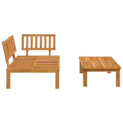 Solid Acacia Wood Garden Pallet Sofa Set - 2 Piece Outdoor Seating