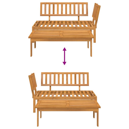 Solid Acacia Wood Garden Pallet Sofa Set - 2 Piece Outdoor Seating