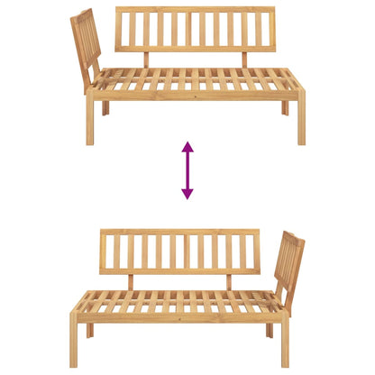 Solid Acacia Wood Garden Pallet Corner Sofa - Rustic Charm
