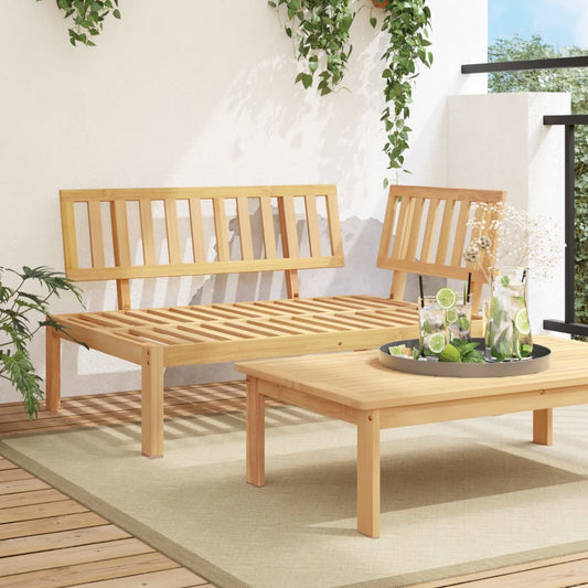 Solid Acacia Wood Garden Pallet Corner Sofa - Rustic Charm