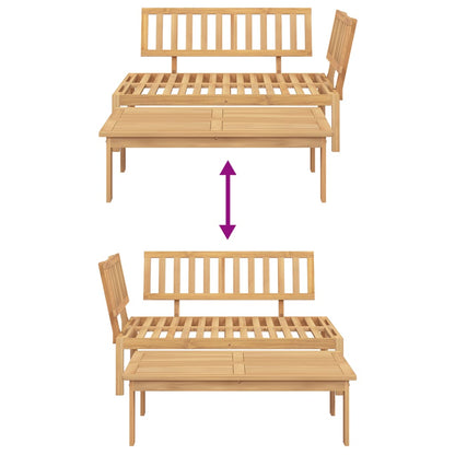 Solid Acacia Wood Garden Pallet Sofa Set - 2 Piece Outdoor Furniture
