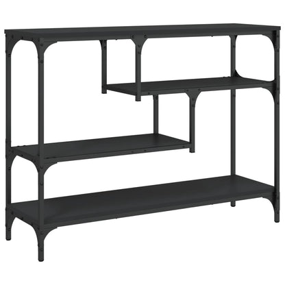 Sleek Black Console Table - 100x30x75 cm Engineered Wood