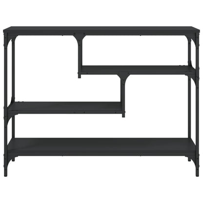 Sleek Black Console Table - 100x30x75 cm Engineered Wood