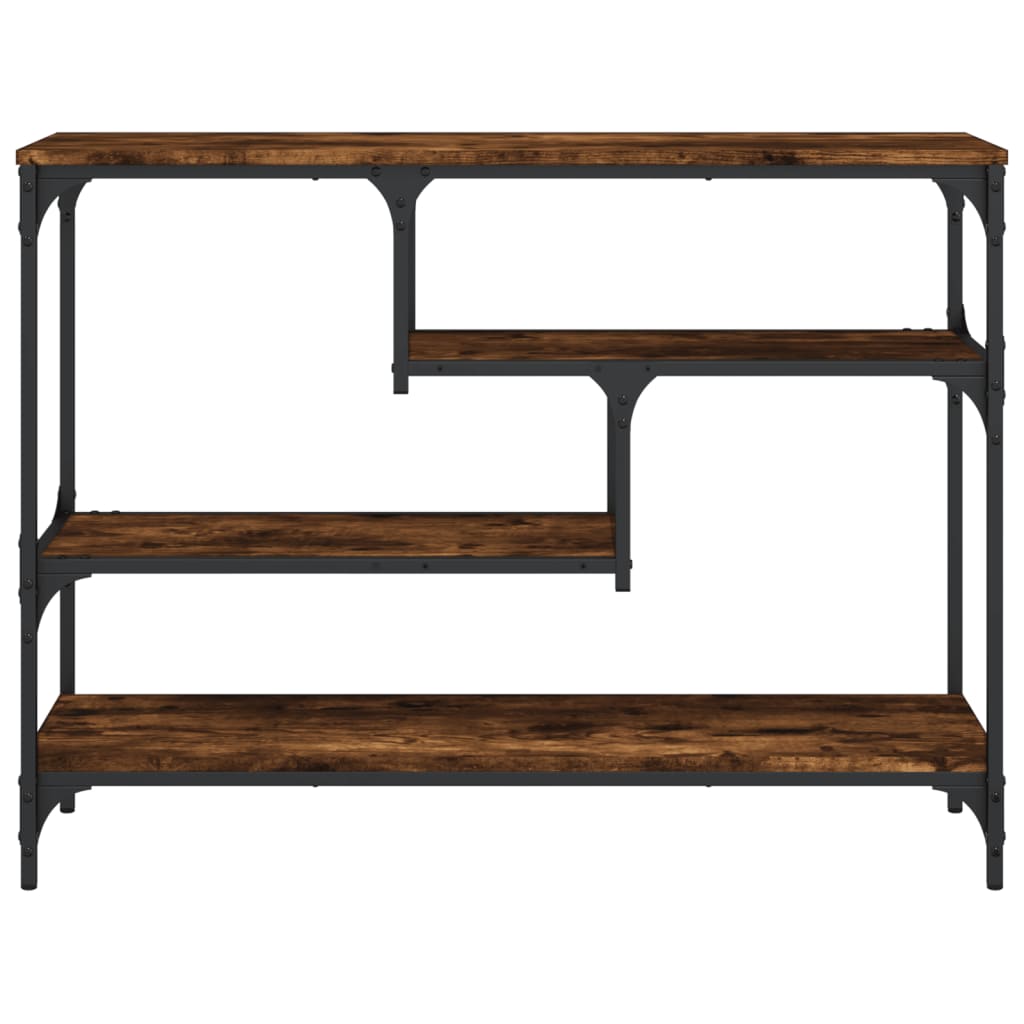 Smoked Oak Console Table 100x30x75 cm in Engineered Wood