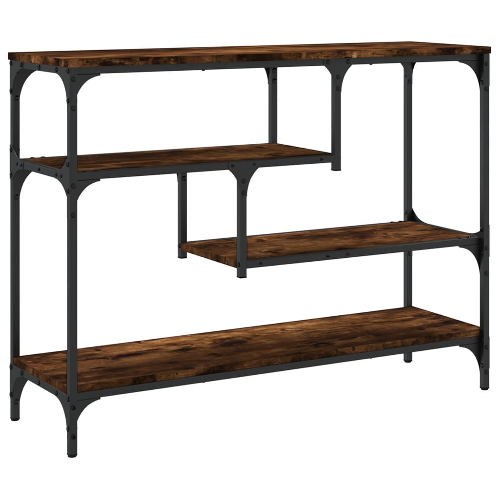 Smoked Oak Console Table 100x30x75 cm in Engineered Wood
