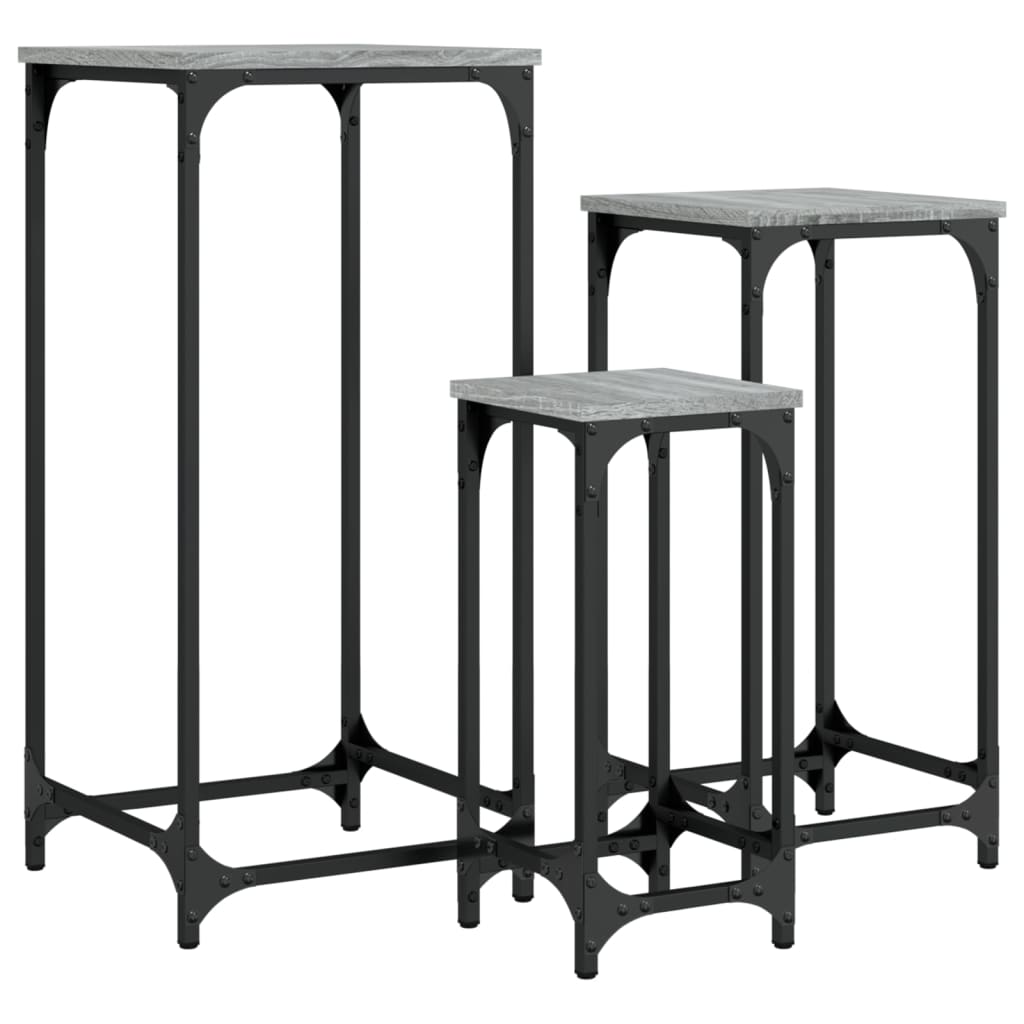 Grey Sonoma Nesting Side Tables Set of 3 - Engineered Wood