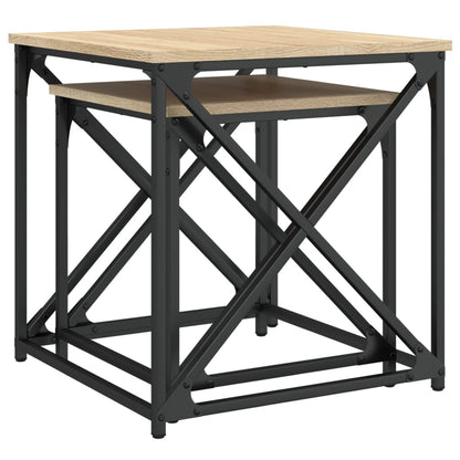 Nesting Coffee Tables 2 pcs Sonoma Oak Engineered Wood