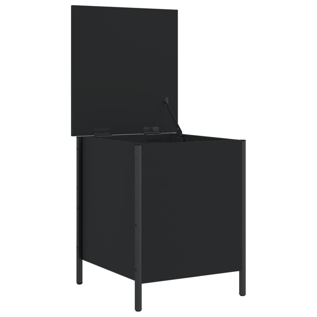 Black Engineered Wood Storage Bench 40x42.5x50 cm