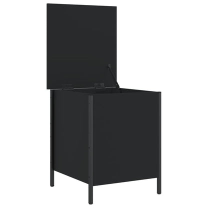 Black Engineered Wood Storage Bench 40x42.5x50 cm