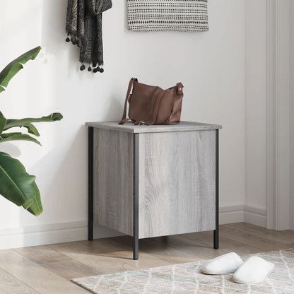 Grey Sonoma Engineered Wood Storage Bench - 40x42.5x50 cm