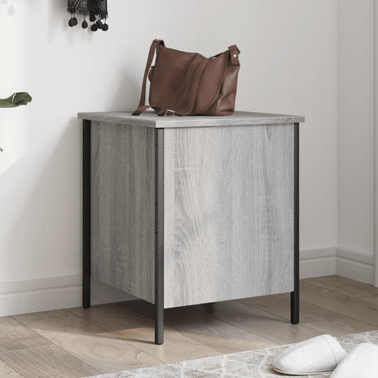 Grey Sonoma Engineered Wood Storage Bench - 40x42.5x50 cm