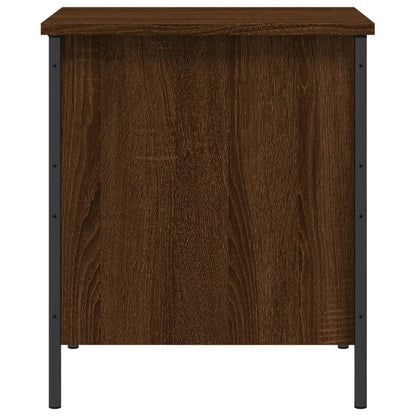 Brown Oak Storage Bench 40x42.5x50 cm | Engineered Wood