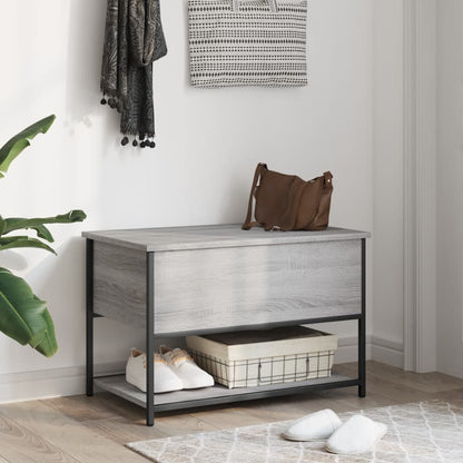 Grey Sonoma Engineered Wood Storage Bench 70x42.5x47 cm