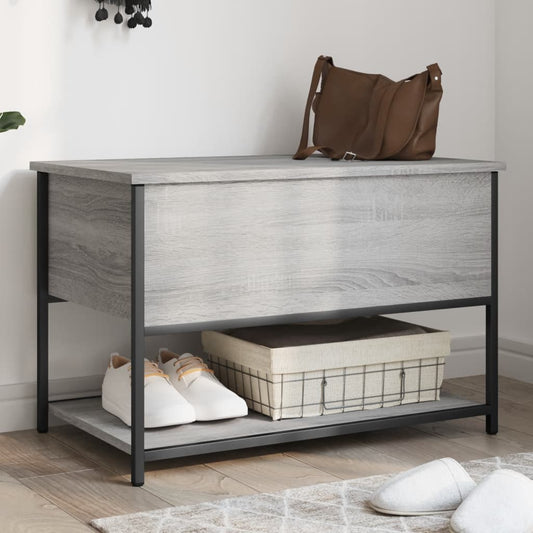 Grey Sonoma Engineered Wood Storage Bench 70x42.5x47 cm