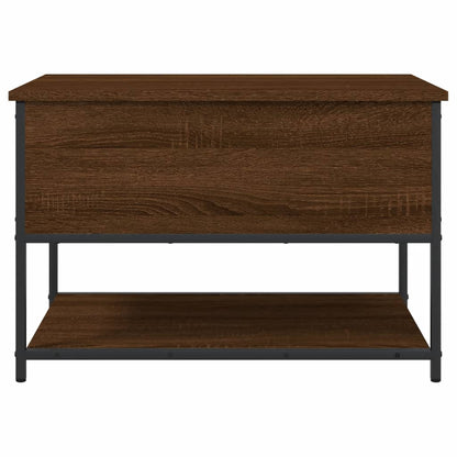 Brown Oak Storage Bench 70x42.5x47 cm - Engineered Wood