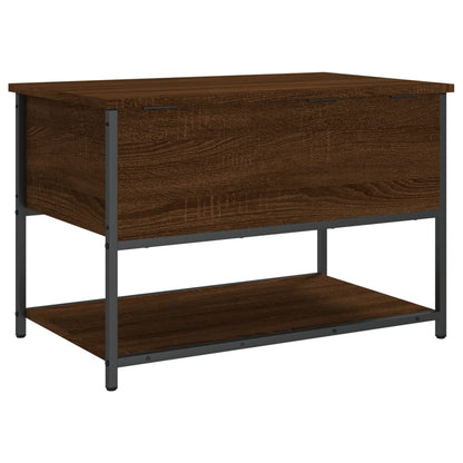 Brown Oak Storage Bench 70x42.5x47 cm - Engineered Wood