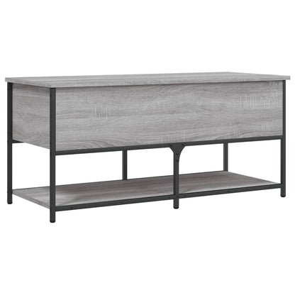 Grey Sonoma Storage Bench, Engineered Wood, 100x42.5x47 cm