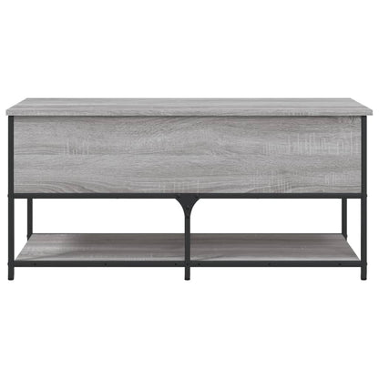 Grey Sonoma Storage Bench, Engineered Wood, 100x42.5x47 cm