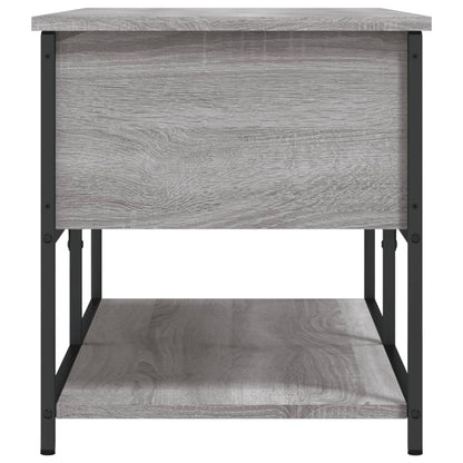Grey Sonoma Storage Bench, Engineered Wood, 100x42.5x47 cm