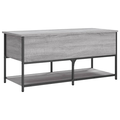 Grey Sonoma Storage Bench, Engineered Wood, 100x42.5x47 cm