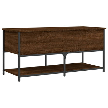 Brown Oak Storage Bench, Engineered Wood 100x42.5x47 cm