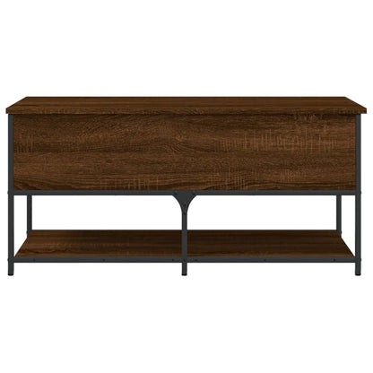 Brown Oak Storage Bench, Engineered Wood 100x42.5x47 cm