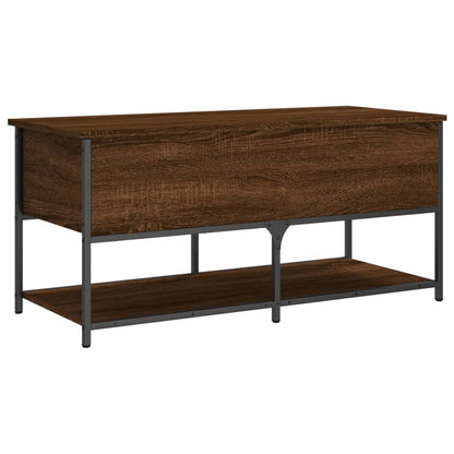Brown Oak Storage Bench, Engineered Wood 100x42.5x47 cm