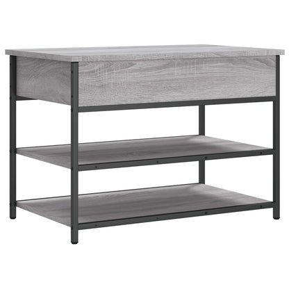 Grey Sonoma Shoe Bench 70x42.5x50 cm, Engineered Wood