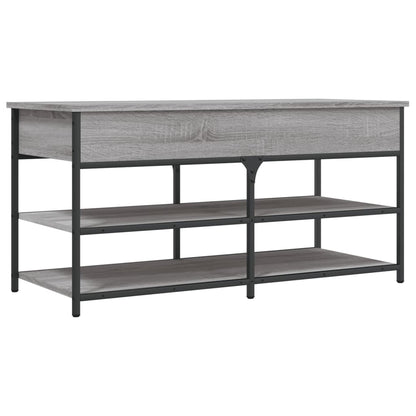 Grey Sonoma Engineered Wood Shoe Bench 100x42.5x50 cm