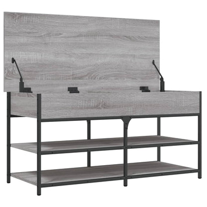 Grey Sonoma Engineered Wood Shoe Bench 100x42.5x50 cm