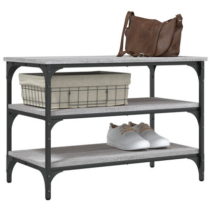 Grey Sonoma Shoe Bench, 70x38.5x49 cm, Engineered Wood
