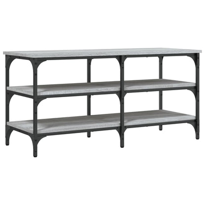 Grey Sonoma Shoe Bench, 100x38.5x49cm, Engineered Wood Storage Solution