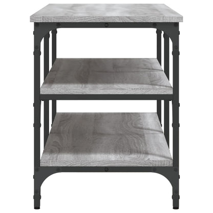 Grey Sonoma Shoe Bench, 100x38.5x49cm, Engineered Wood Storage Solution