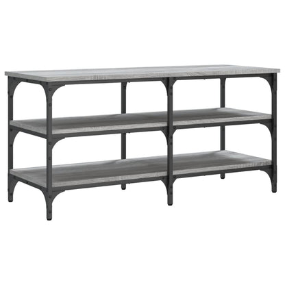 Grey Sonoma Shoe Bench, 100x38.5x49cm, Engineered Wood Storage Solution