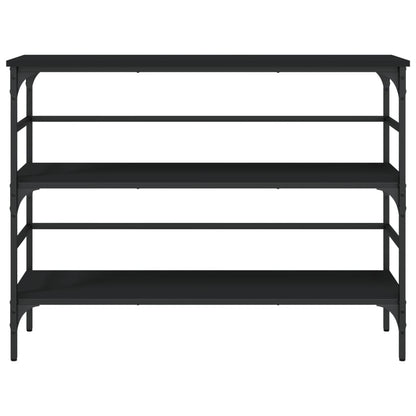 Sleek Black Console Table 100x32x75 cm - Engineered Wood Design