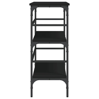 Sleek Black Console Table 100x32x75 cm - Engineered Wood Design