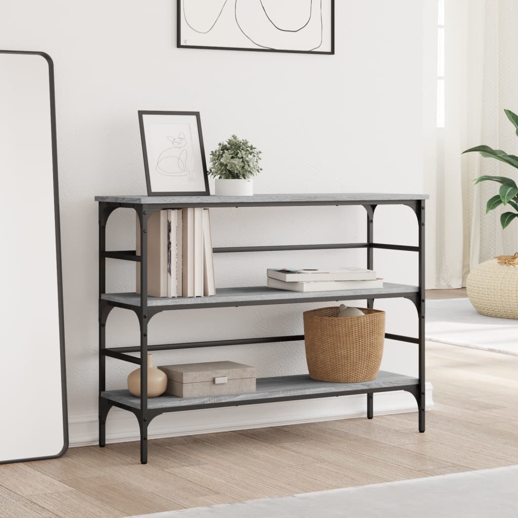 Grey Sonoma Console Table 100x32x75 cm - Engineered Wood Elegance